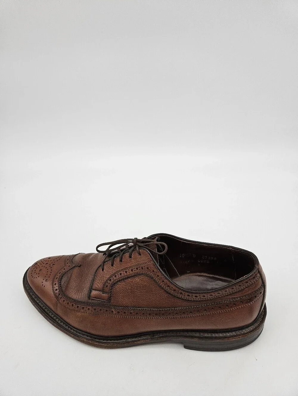 Allen Edmonds MacNeil 9157 Brown Shell Leather Wingtip Derby Shoes Size 10D